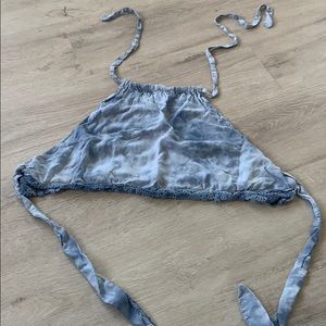 Tie dye blue halter top
